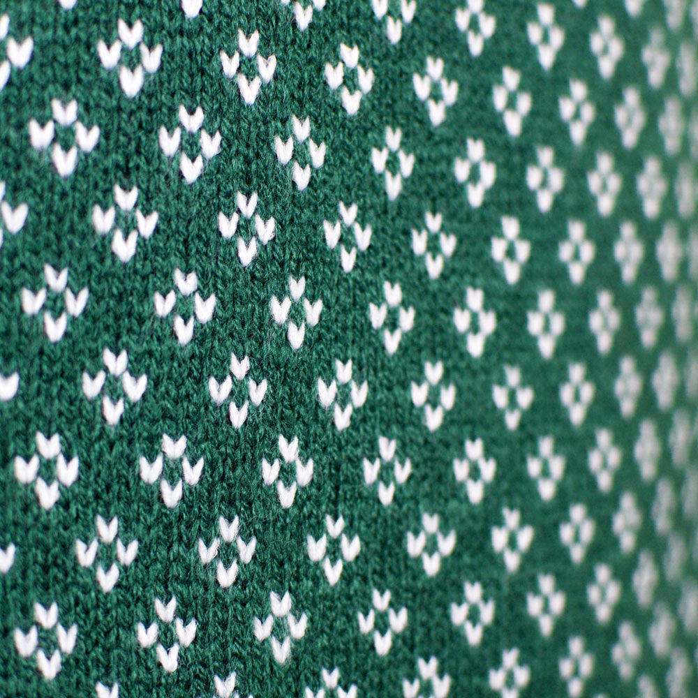 Classy Green White Mens Christmas Jumper