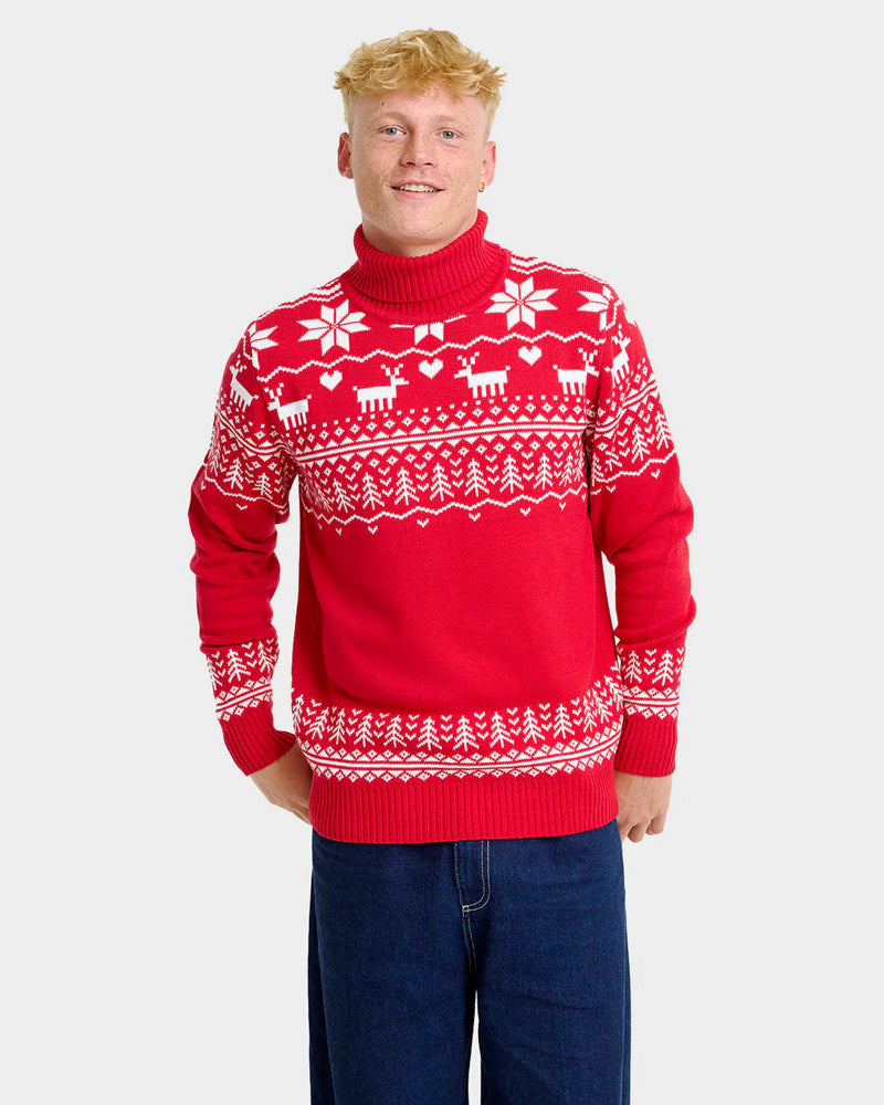 Classy Turtleneck Organic Cotton Couples Christmas Jumper Greenlandish Men