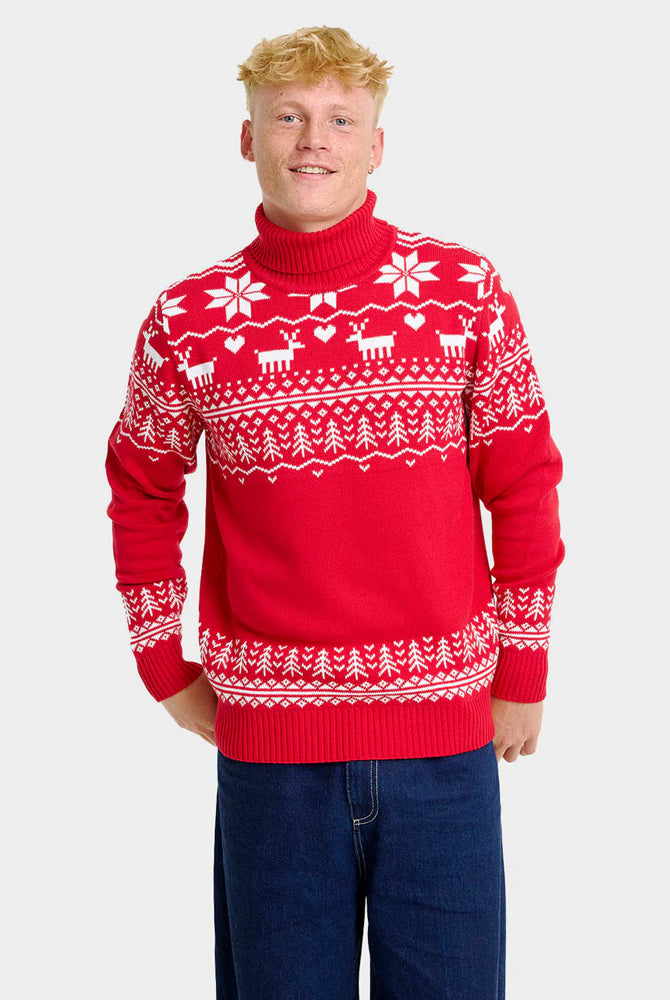 Classy Turtleneck Organic Cotton Couples Christmas Jumper Greenlandish Men