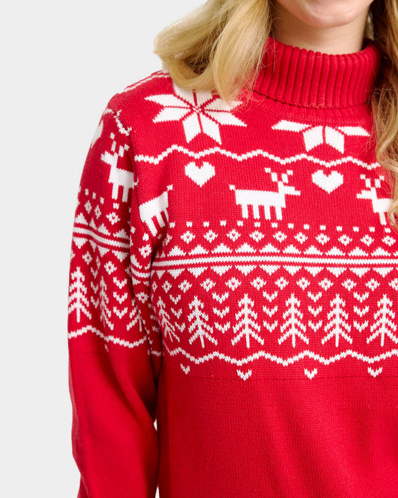 Classy Turtleneck Organic Cotton Greenlandish Womens Christmas Jumper