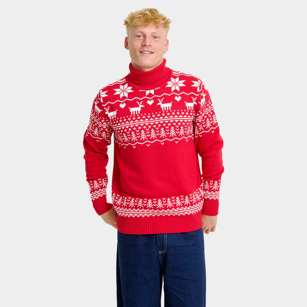 Classy Turtleneck Organic Cotton Mens Christmas Jumper Greenlandish