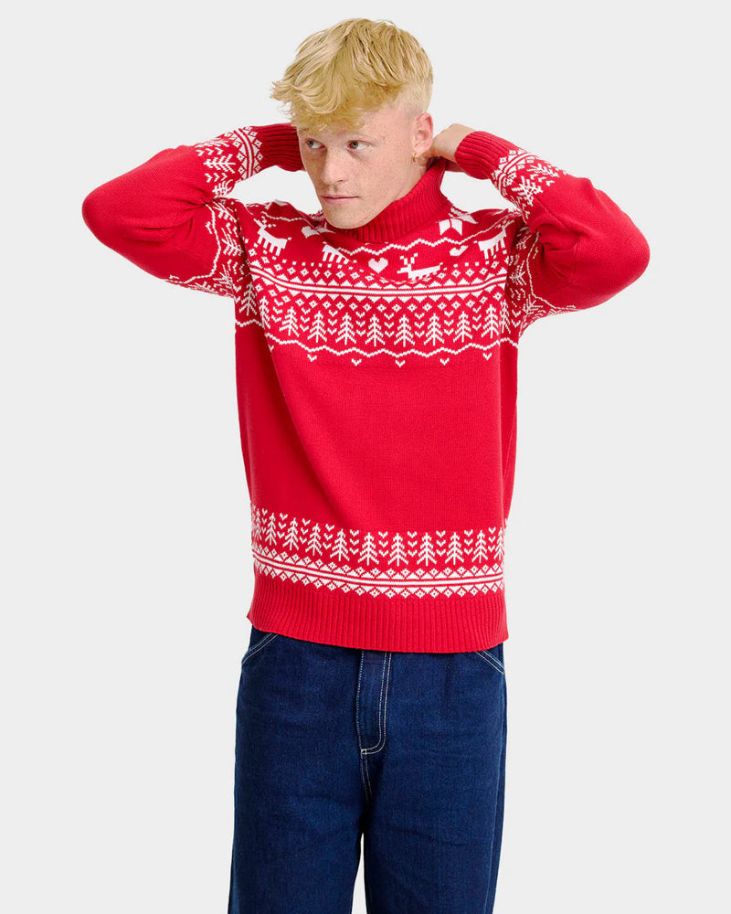 Classy Turtleneck Organic Cotton Mens Greenlandish Christmas Jumper