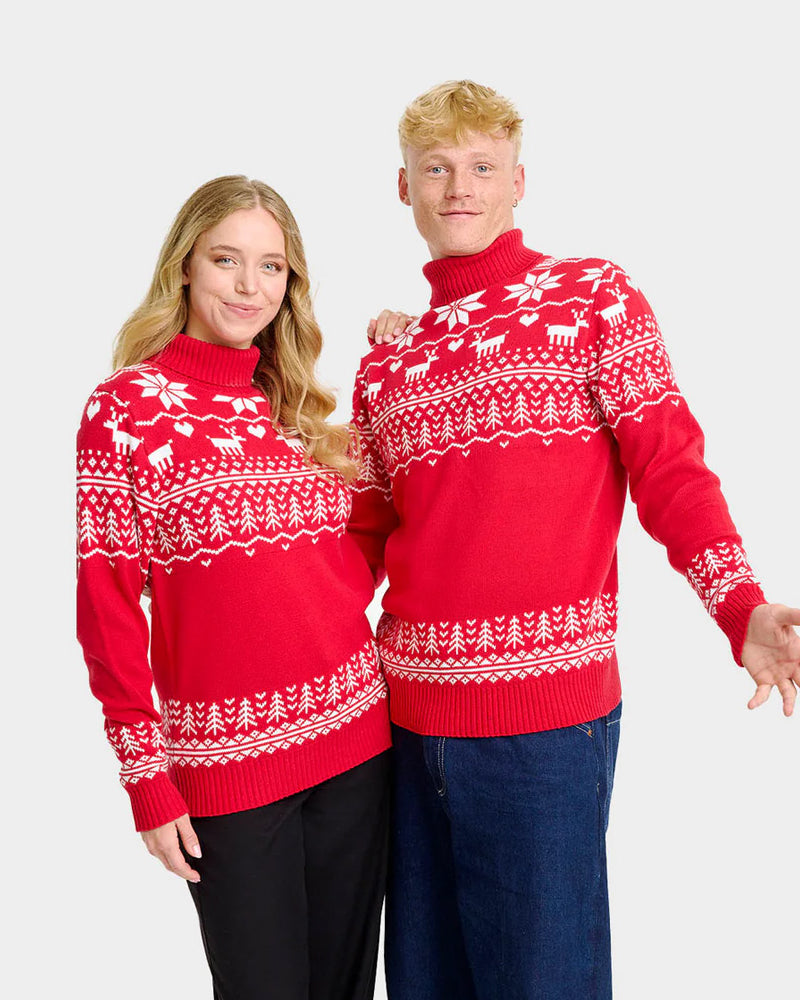 Classy Turtleneck Organic Cotton Womens Christmas Jumper Greenlandish Men