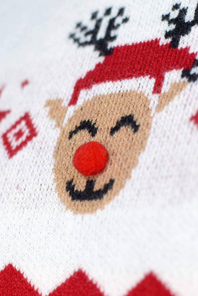 Couple Christmas Jumper Adorable Reindeer 3D