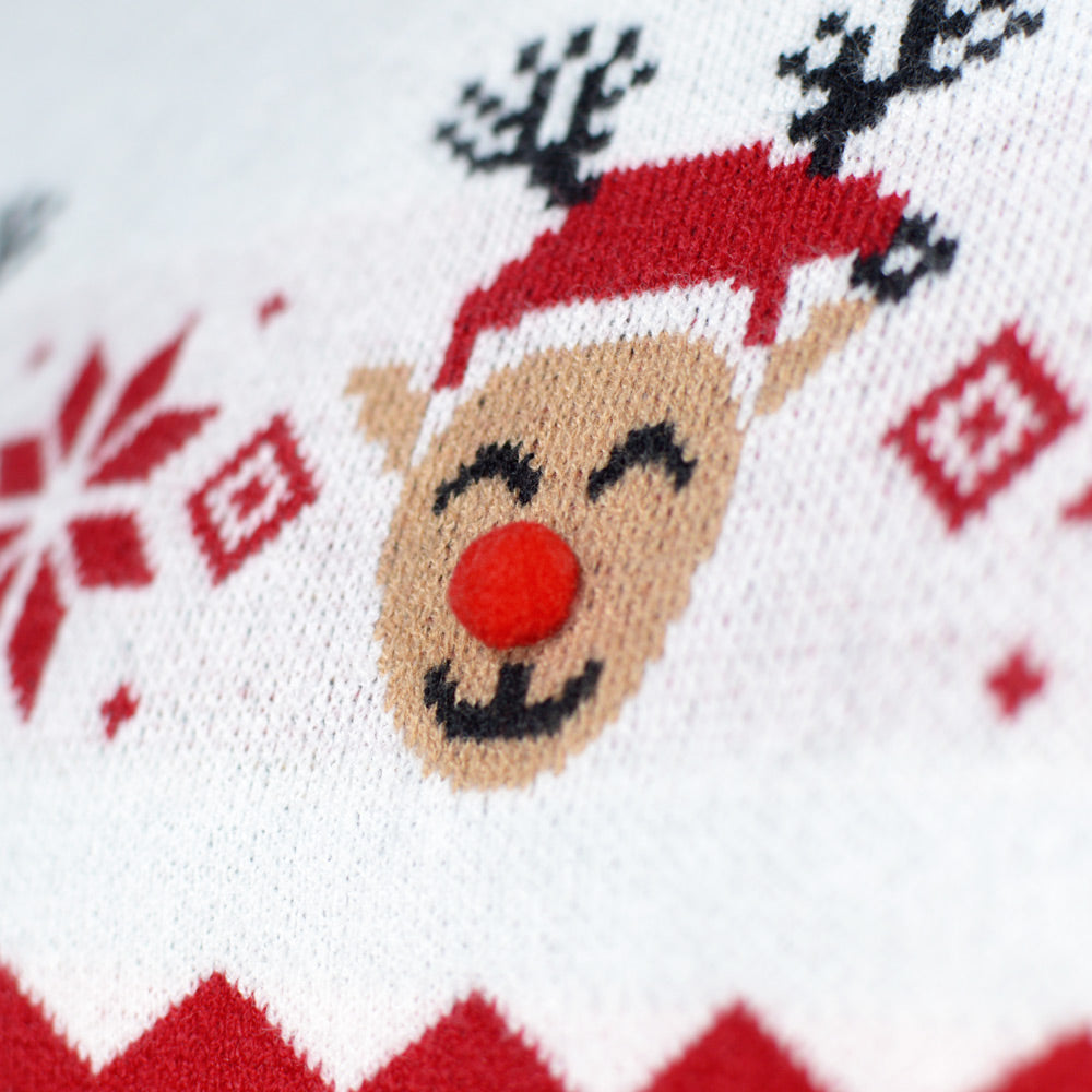 Couple Christmas Jumper Adorable Reindeer 3D