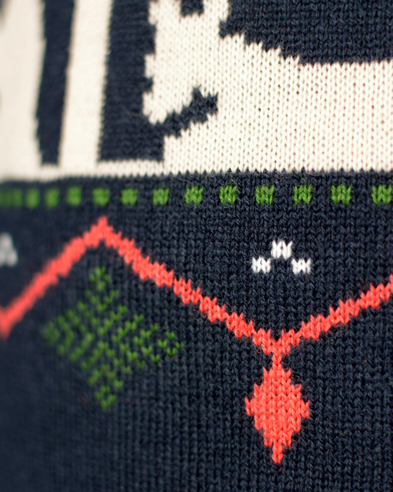 Couples Christmas Jumper Nativity Blue