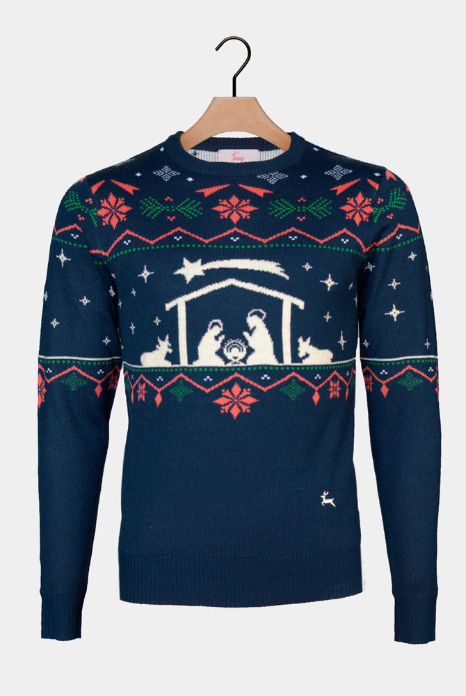 Couples Christmas Jumper Nativity