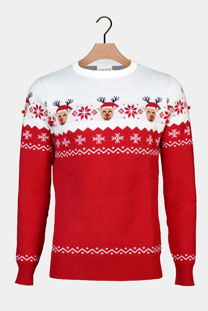 Couple Christmas Jumper Reindeer Adorable
