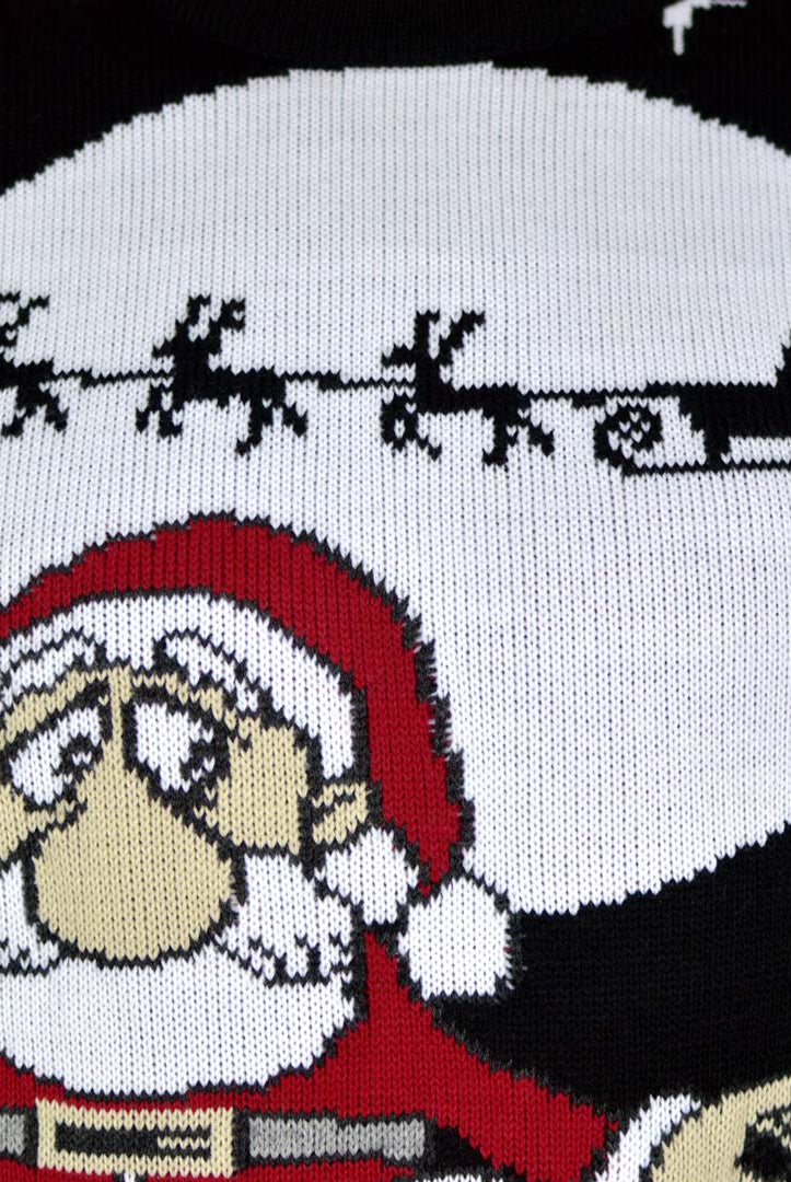detail Couple's Christmas Jumper with Santa Downloading