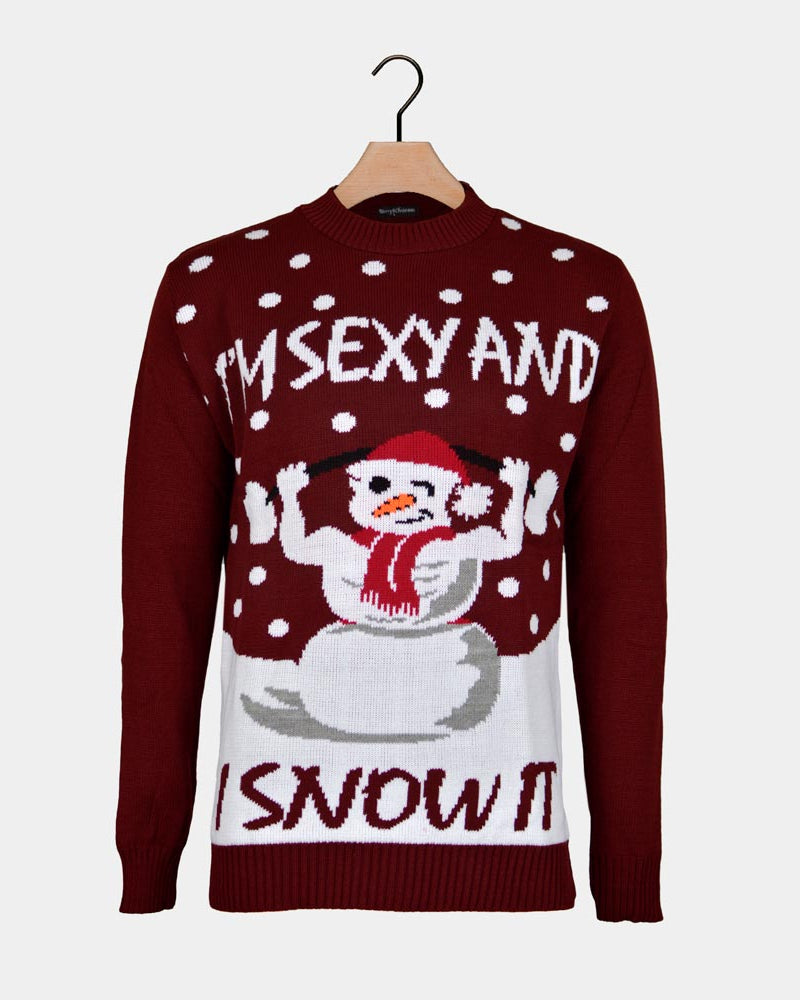 Couple's Christmas Jumper Sexy Snowman