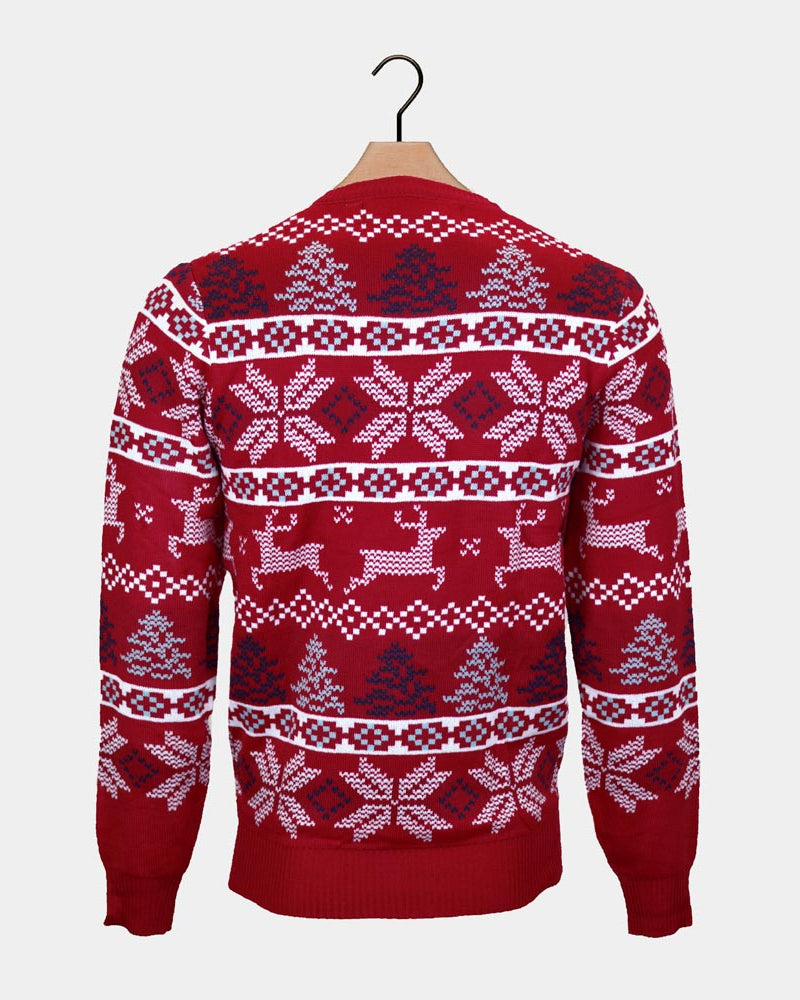 Polar Stars Classic Red Couple's Christmas Jumper