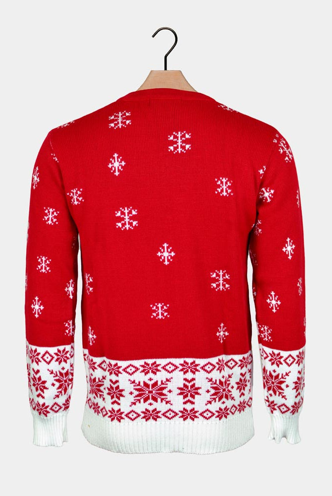 Reindeer Red Couple's Christmas Jumper