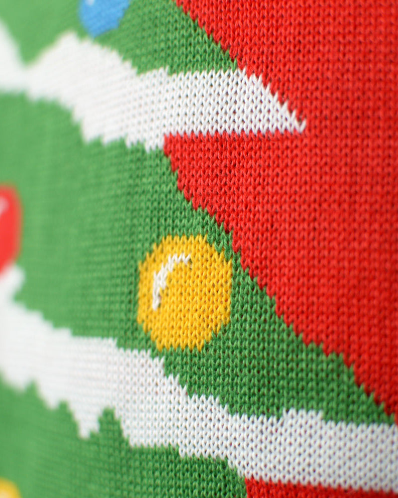 Detail Christmas Tree Couple's Red Christmas Jumper