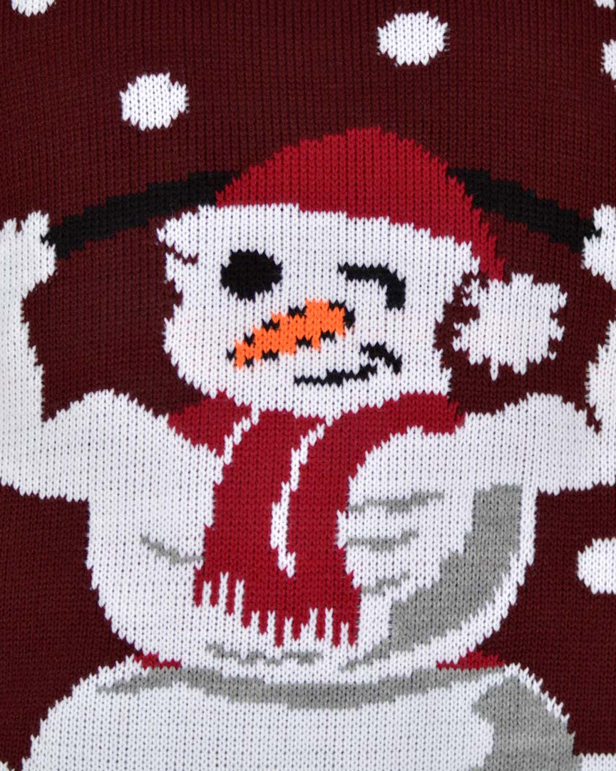 detail Couple's Christmas Jumper with Sexy Snowman