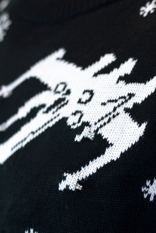 Join the Christmas Side LED light-up Men's Christmas Jumper detail