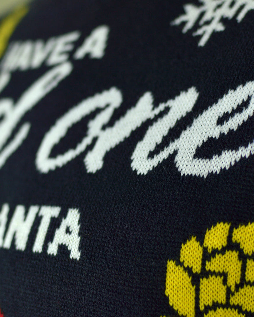 detail LED Light-Up Couple's Christmas Jumper Santa with Beer