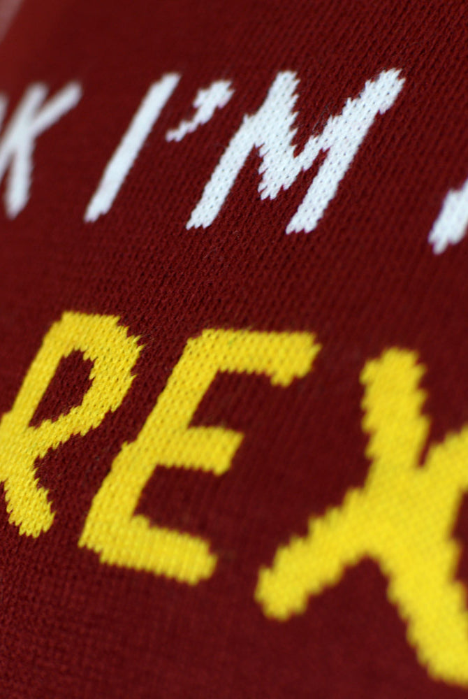 Tree-Rex LED light-up Men's Christmas Jumper detail