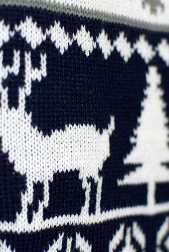 Family Christmas Jumper Strips Reindeers and Trees