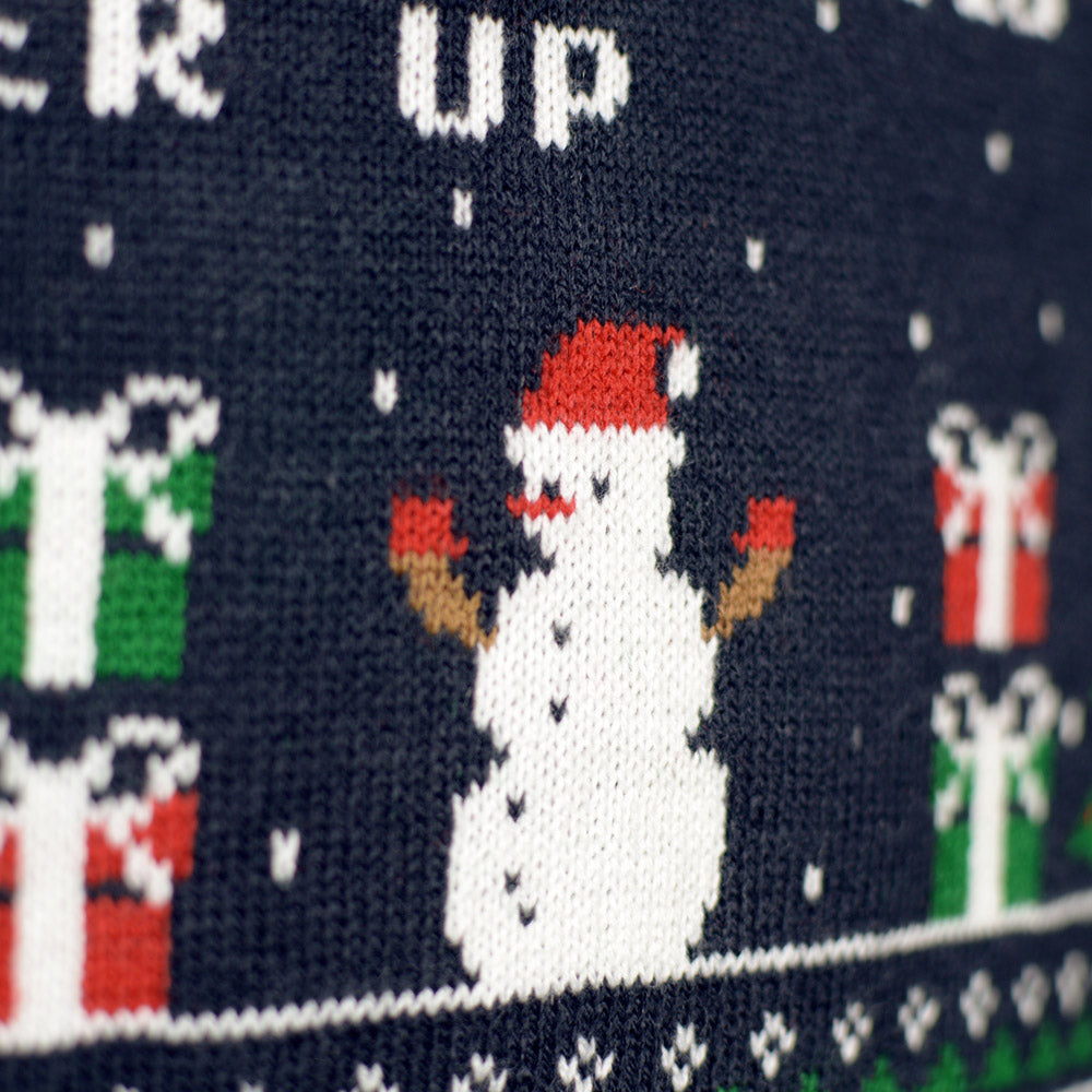 Family Christmas Jumper Vintage Gaming Snowman