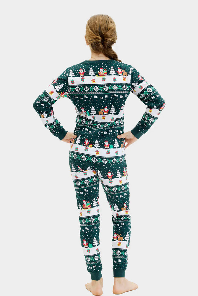 Girl Jolly Green Christmas Pyjama for Children