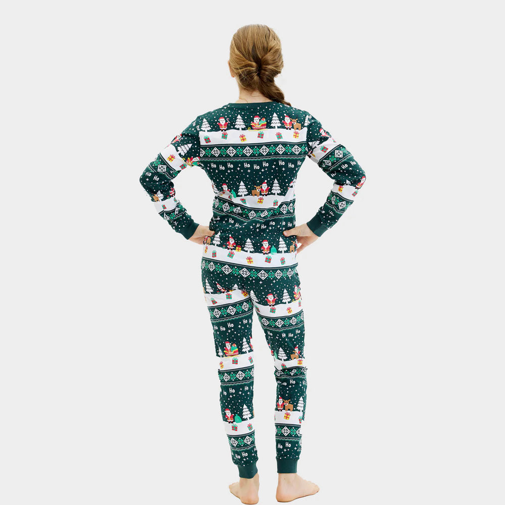 Girl Jolly Green Christmas Pyjama for Children