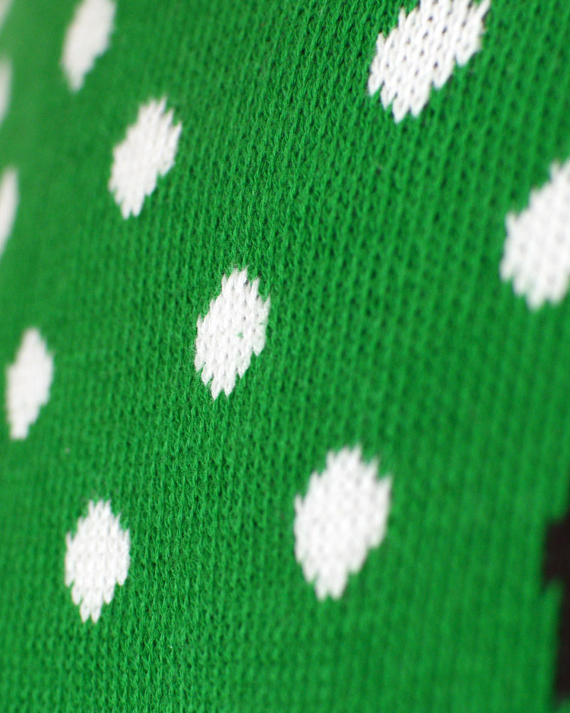 Green 3D Mens Christmas Jumper Reindeer Santa's hat