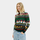 Green Christmas Jumper Happy Holidays Womens