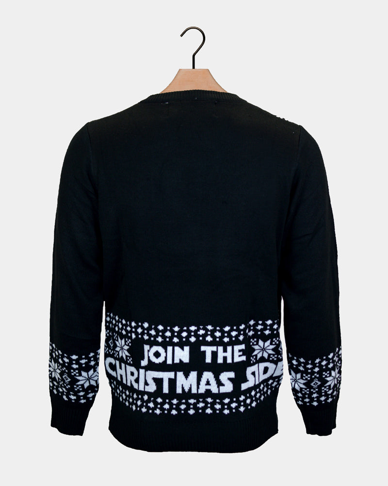 Join the Christmas Side LED light-up Christmas Jumper back