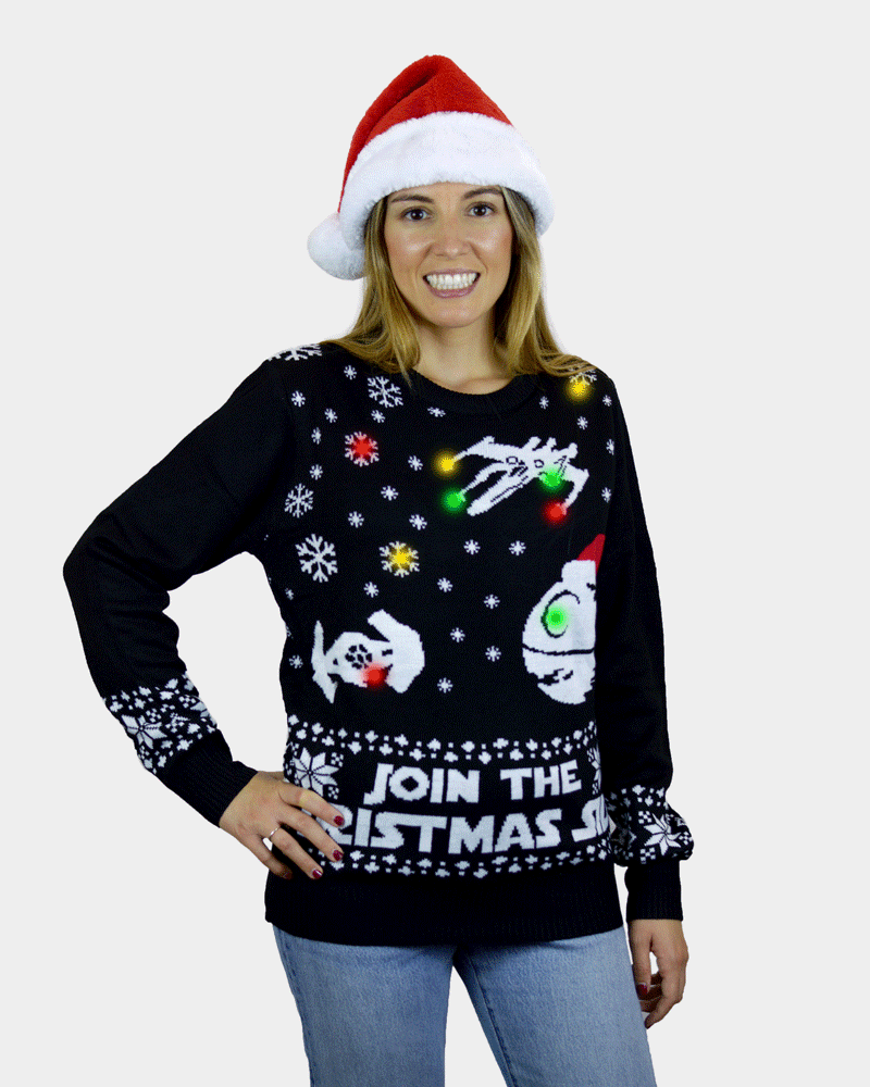 Womens Join the Christmas Side LED light-up Christmas Jumper