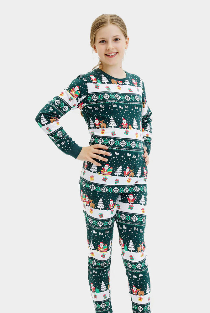 Jolly Green Christmas Pyjama for Family Girl
