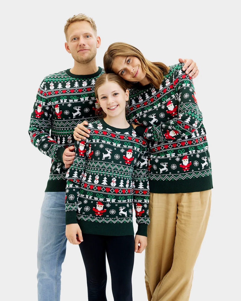 Jolly Green Organic Cotton Couples  Christmas Jumper family