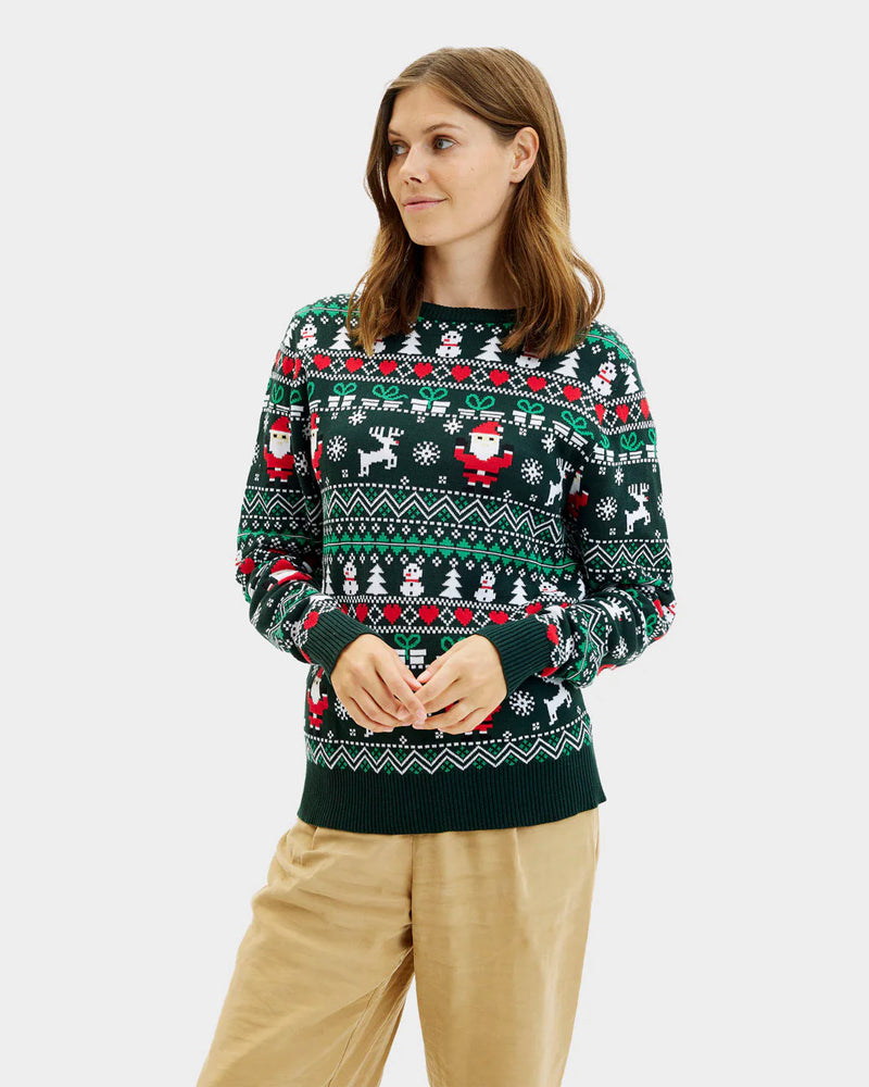Jolly Green Organic Cotton Couples  Christmas Jumper women