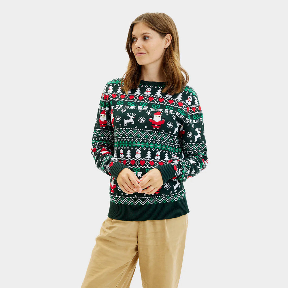 Jolly Green Organic Cotton Couples Christmas Jumper women