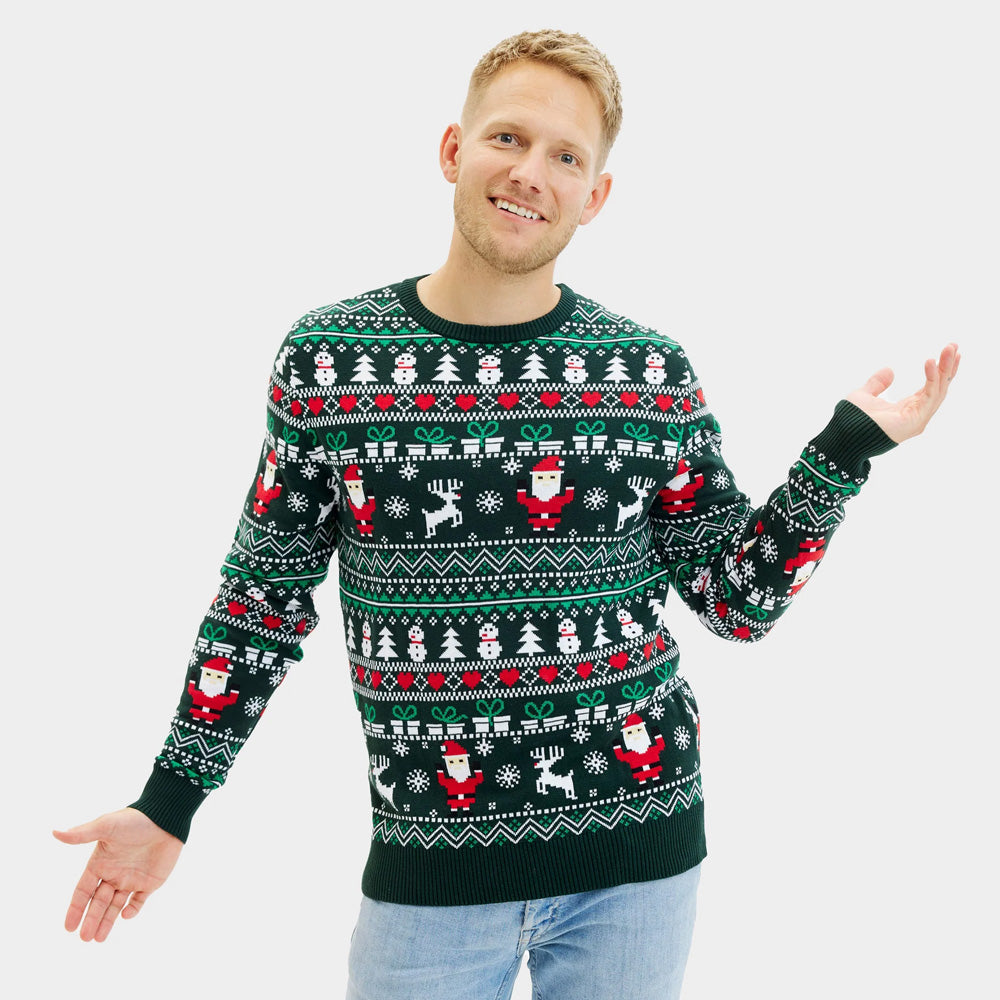 Jolly Green Organic Cotton Family Christmas Jumper men