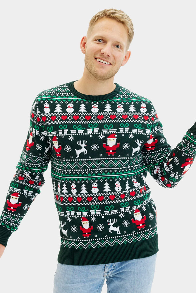 Jolly Green Organic Cotton Mens Christmas Jumper