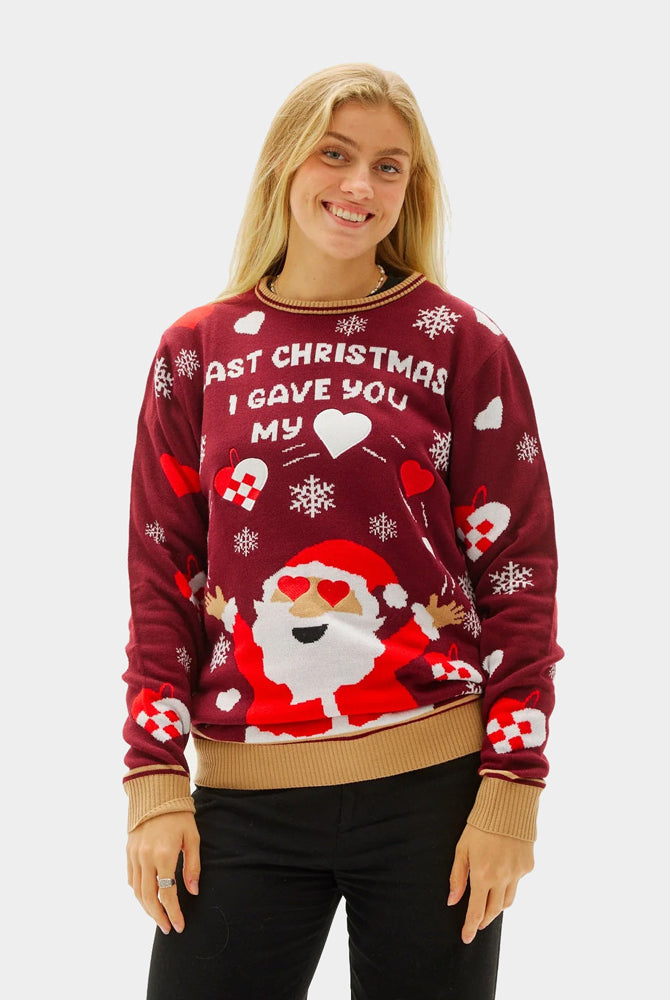 womens Last Christmas I gave you my Heart Couple's Christmas Jumper