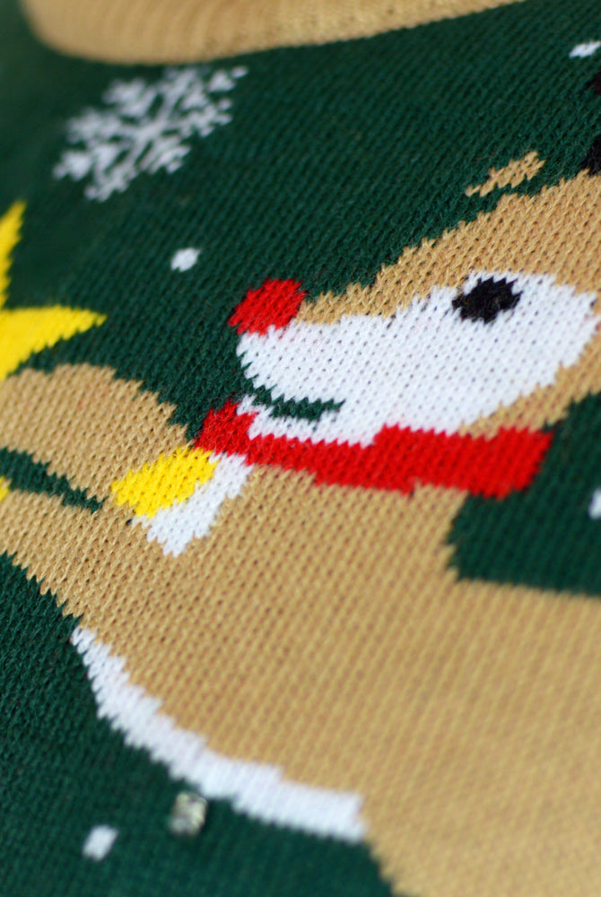 LED light-up Boys and Girls Santa Claus in a mess Christmas Jumper