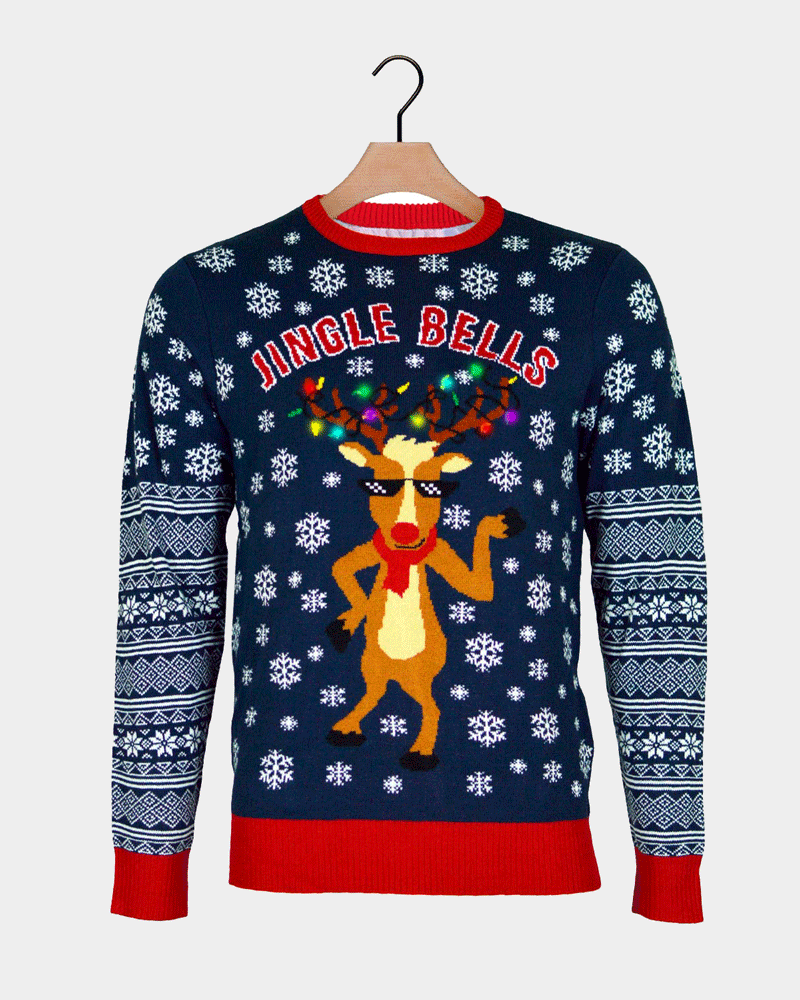 LED light-up Christmas Jumper Family Jingle Bells