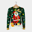 LED light-up Christmas Jumper Santa Claus in a mess