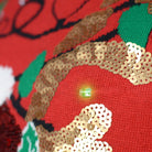 LED light-up Womens Christmas Jumper Sparkling Sequin Reindeer detail