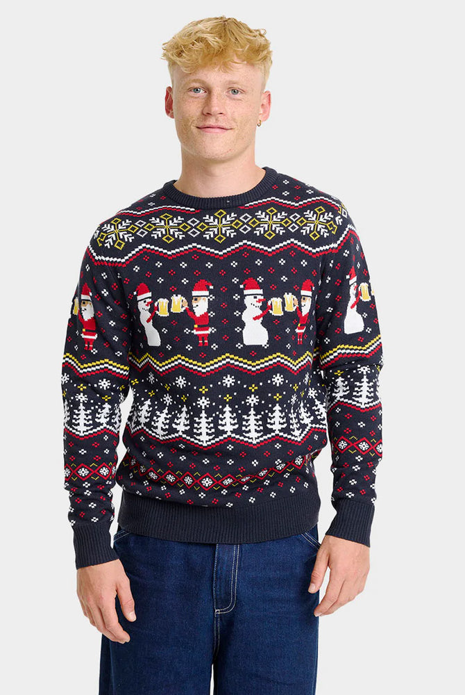 men Couples Christmas Jumper Cheers Santa