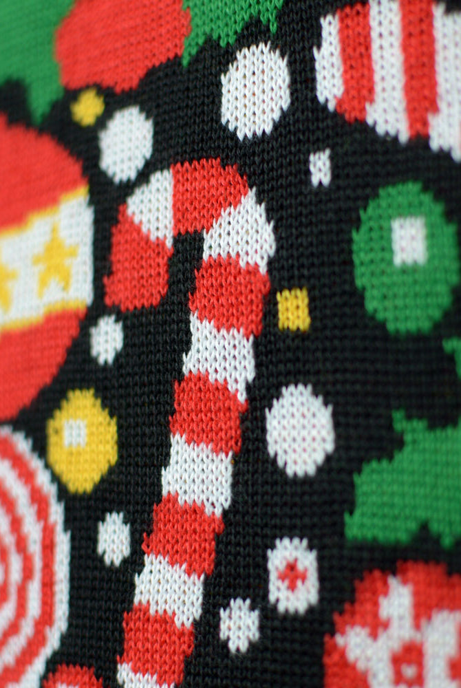Detail Men's Black Christmas Jumper Merry Christmas