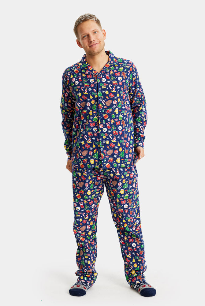 Christmas Dream Blue Christmas Pyjama for Children Mens