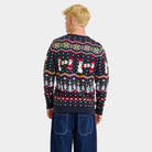 Mens Christmas Jumper Cheers Santa snowman