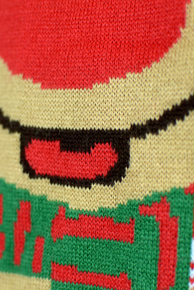 Men's Christmas Jumper with Reindeer with Scarf detail