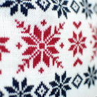 detail Men's Christmas Jumper with Santa and Rudolph Smiling