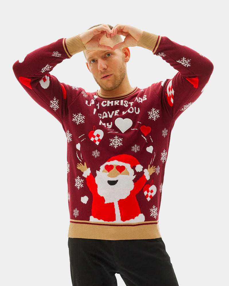 mens Last Christmas I gave you my Heart Couple's Christmas Jumper