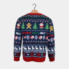 Blue and Red Cardigan Christmas Jumper Mens