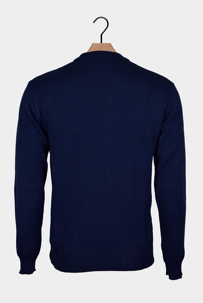 Snowman Navy Blue Couple's Christmas Jumper