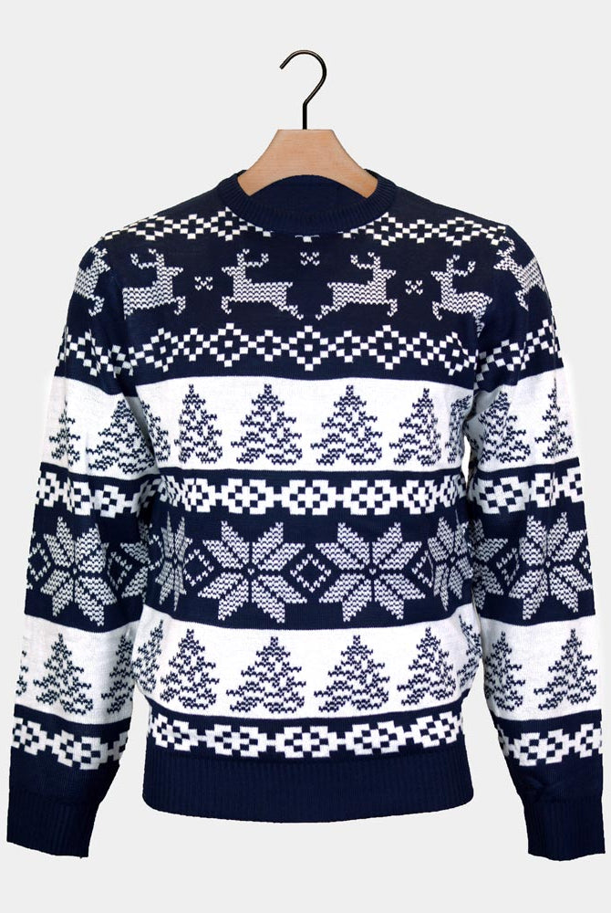 North Pole Blue Family Christmas Jumper